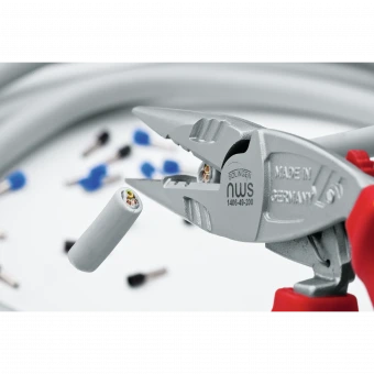 NWS  Плоскогубці комбіновані "Ergo Multi" з ізольов. ручками VDE до 1000 В: вигнуті 45°, L= 200 мм |