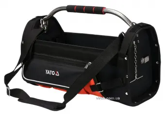 YATO Сумка відкрита для інструменту 22" YATO; 11 кишень, з трубним захоплювачем, з поліестеру  | YT-