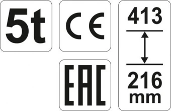 YATO Домкрат гідравлічний стовбцевий YATO : 5 т, H= 216 - 413 мм  | YT-17002