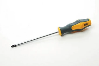 Отвертка крестовая обрезиненная рукоятка СrV PH2х150мм (Phillips) (двухкомпонентная) СИЛА