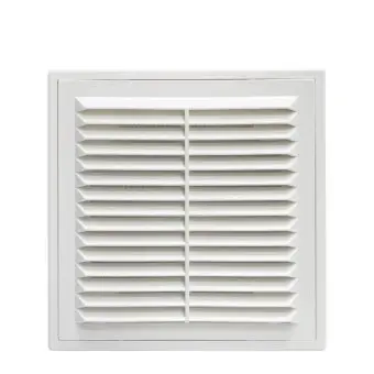 Решітка вентиляційна 208х208 мм, розємна, з сіткою, нахилені жалюзі Air | 61-122