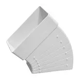 60-435 Коліно різнокутове, горизонтальне для прямих каналів, 60х120 мм (612КРП) | Эра