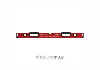 YATO Рівень алюмінієвий YATO : L= 120 см, 3 капсули, 2 ручки  | YT-3025