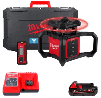Нівелір ротаційний лазерний акумуляторний, M18 RLOH600-201C (+лазерний приймач, зар. пр.,1акум.Х2Аг,