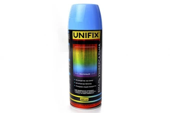 Эмаль универсальная акриловая RAL5012 голубой глянец 400мл UNIFIX