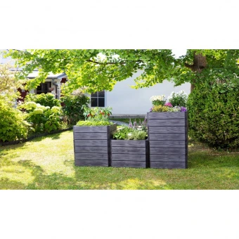 GRAF 645116 Висока грядка Egro Quadro M, розмір 60 x 80 x 25 см, 4 панел. комплект