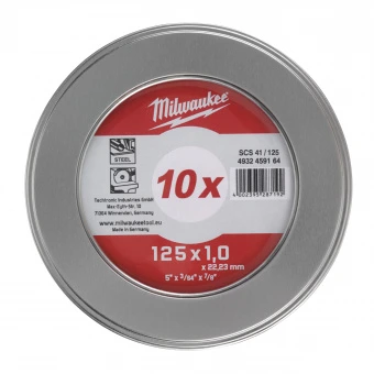 MILWAUKEE Отрезной диск SCS 41/125x1 PRO+ (10 шт) в металлическом боксе | 4932478998