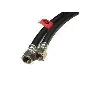 Шланг газовий, гумовий, чорний, мет.гайка L=1000мм, 1/2 внутр./внутр. Україна | 77-769