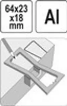 YATO Шаблон розмічальний YATO контур "ластівковий хвіст" зі шкалою, 64х23х18 мм  | YT-44080