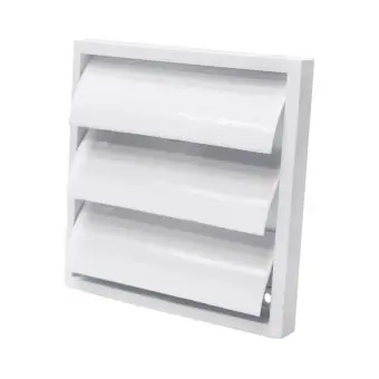 Решітка вентиляційна 140х140 мм, гравітаційні жалюзі, фланець d 100 мм/125 мм Air | 61-260