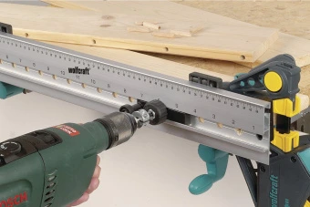 Wolfcraft рейка-шаблон для выполнения соединений на шкантах Ø 5, 6, 8, 10 // 4650000