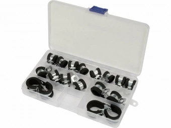 YATO Хомути металево гумові YATO : Ø= 6, 8, 10, 13, 16 мм, 18 шт  | YT-067833