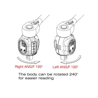 KING TONY Динамометрический адаптер серии "DIGITAL", 1/2", 40-200 Нм в кейсе с переходниками | 34417