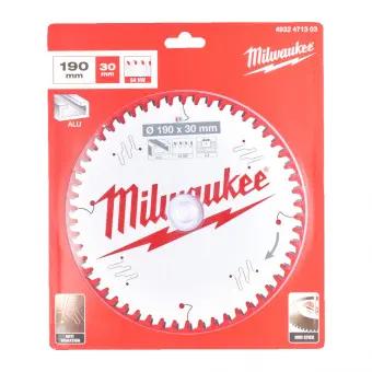 MILWAUKEE Диск пиляльний Alu PFTE , Ø190х30х2,4мм, 54 зуб. | 4932471303