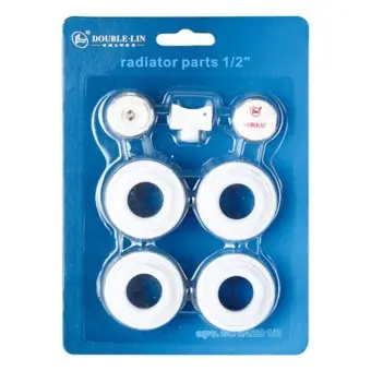 Комплект футорок для підключення радіатора (7 од) 1/2 Double-lin | 78-136