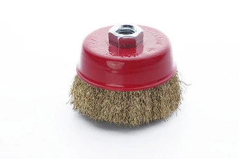 Щётка чаша латуневая проволока 85мм (УШМ) APRO