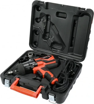 YATO Гайковерт ударний мережевий YATO: 1/4" HEX x 1/2" F, 1020Вт, 600Нм, 2600 об/хв +4 головки і кей