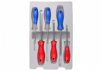 KING TONY Набір викруток (плоский та хрестовий шліц) 6 од. | 35116MR01