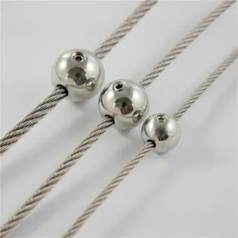 Шариковый стопор для троса, полированный, А4 (AISI 316)