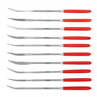 YATO Надфілі алмазні YATO з різними формами, l= 140/30 мм, Набір. 10 шт.  | YT-6146