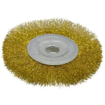 Щітка крацовка дискова, латунна, 150х22,2мм Spitce | 18-054