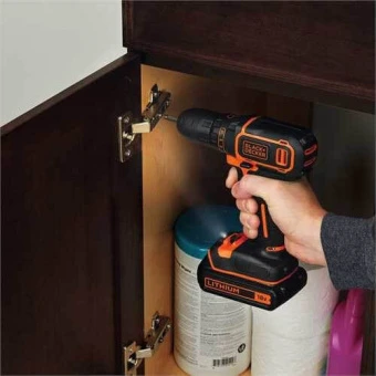 Дриль-шурупокрут BLACK+DECKER, безударний, 18 В, 1.5 Аг, 30 Нм, 650 об/хв, патрон 13 мм