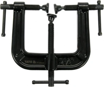 YATO Струбцина з 3 гвинтовими затискачами YATO, тип "С", 62х 62 мм  | YT-64242