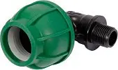 FLO Коліно 90° до водяних пластикових труб з зовн. різьбою 32 мм-1/2" поліпропілен, для тиску 1 MPa 