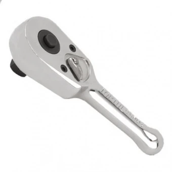 Трещотка 1/4" 45 зубцов укороченная (мет. ручка) TOPTUL CHDI0809