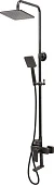 FALA Душовий комплект з кульовим регулятором RETRO BLACK 3 : 2 функції, регульована висота 95-130 см