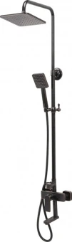 FALA Душовий комплект з кульовим регулятором RETRO BLACK 3 : 2 функції, регульована висота 95-130 см