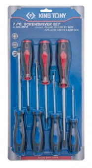 KING TONY Набор отверток 7 предметов. #14A1+14A2 | 30107AMRB