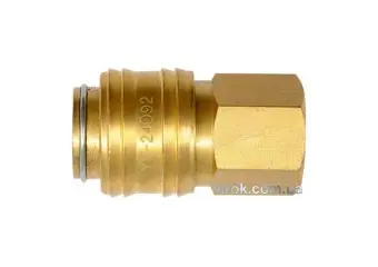 YATO Швидкознімне латунне з'єднання пневматичне YATO, Ø= 1/4" і внутр. різьбове Ø= 1/4"  | YT-24092