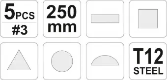 YATO Напильники по металу YATO, набір 5 шт.  | YT-6239