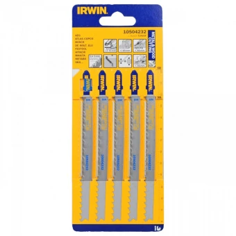 IRWIN Пилка по дереву для электролобзика Т-хвостовик 5 шт (115/8-13/Т234X) | 10504228