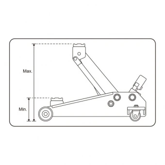 KING TONY Домкрат подкатной профессиональный 3т (H: 140-520 MM) | 9TY132B-03A-B