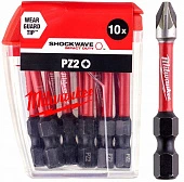 MILWAUKEE Біта SHOCKWAVE , PZ2, 50мм, (10шт) | 4932430866