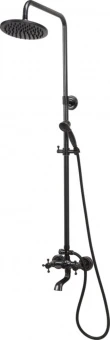 FALA Душовий комплект RETRO BLACK 1 : 2 функції, регульована висота 95-130 см  | 75809