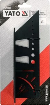 YATO Кутник алюмінієвий стереометричний 3D YATO 150х 70х 215 мм з транспортиром і шаблонами отворів 