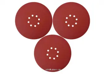 YATO Круг шліфувальний з наждачн. паперу з липучкою YATO: Ø=225мм, Р60, до YT-82340 і YT-82350, 3шт 