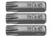 STHOR Насадка викруткова : TORX T40 x 25 мм, HEX 1/4", Cr-V, 3 шт (DW) | 65498