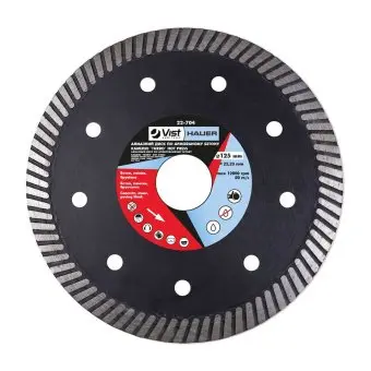Алмазний диск по армованому бетону, каменю TURBO HOT PRESS, 180 мм Hauer | 22-705