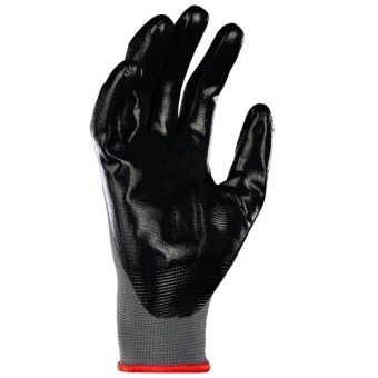 Рукавиці з нітриловим покриттям КВІТКА PRO (12 пар, М) (110-1206-8)