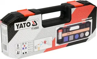 YATO Молоток бляхарський YATO: з круглими Ø=42.5 мм і квадратними 43х43 мм насадками, L= 320 мм, 8 ш