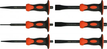 YATO Зубило та пробійник з протектором YATO, Набір 6пр. l=180мм  | YT-4710