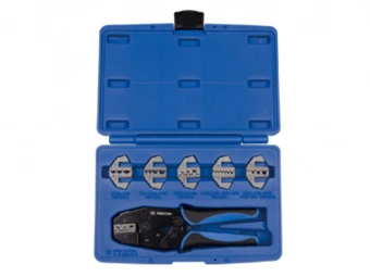 KING TONY Кримпер храповичный для обжима изолированных наконечников, 7 предметов | 42107GX