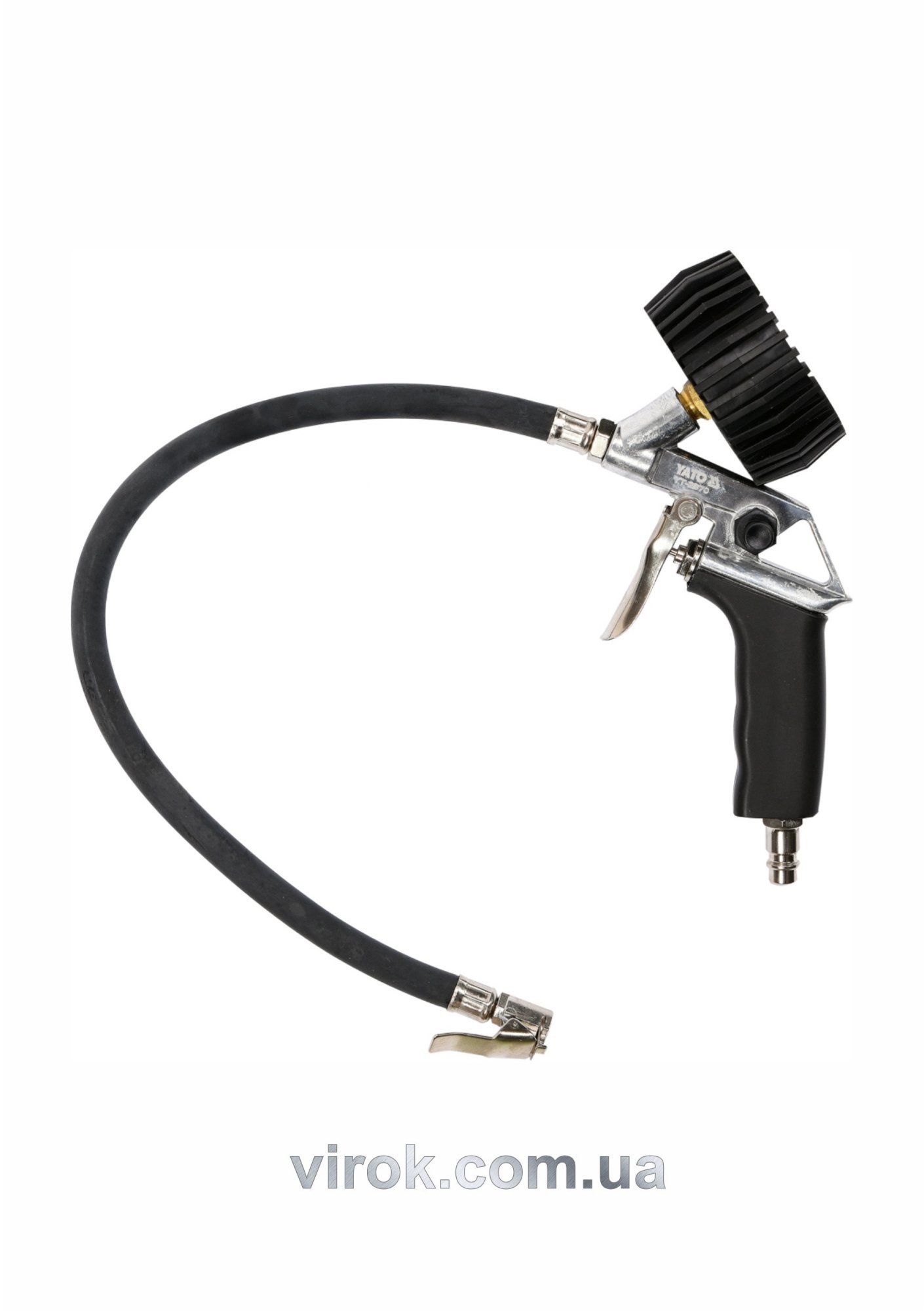 YATO Пістолет для накачування шин YATO з манометром P ≤ 0.8 MPa, з'єднання Ø= 1/4"  | YT-2370