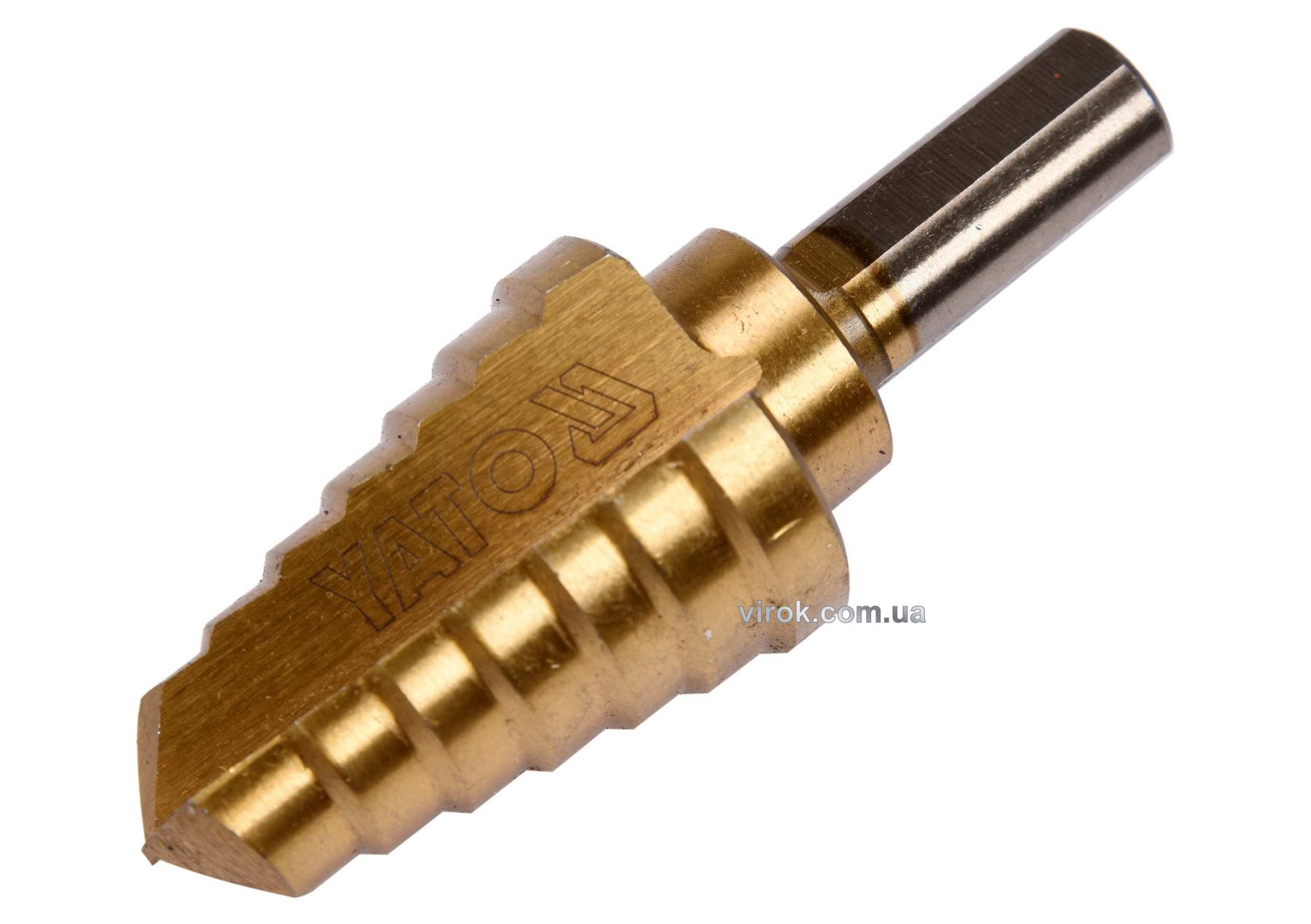 YATO Свердло конічне ступінчасте титанове по металу YATO : Ø= 14-26 мм, HSS 4241, L= 70/40 мм  | YT-