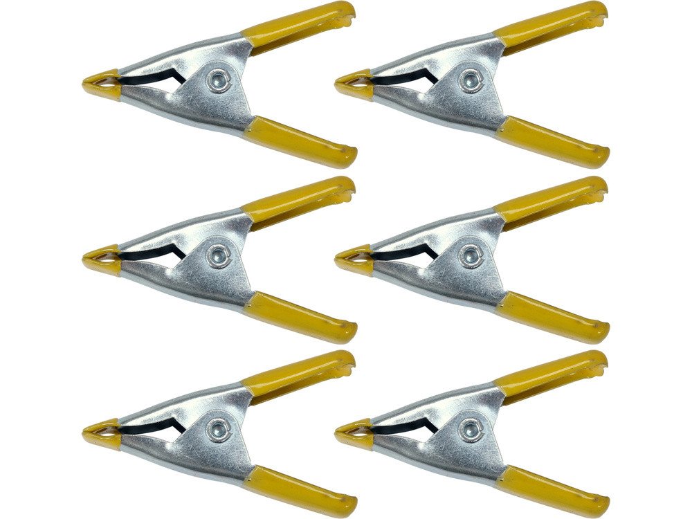 Струбцини "прищіпка" VOREL l= 50 мм, розвід губ- 20 мм зі сталі, 6 шт. [36/144]