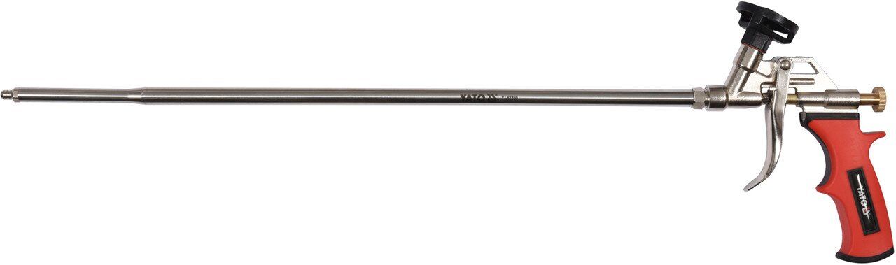YATO Пістолет для нанесення монтажної піни YATO: подовжений аплікатор- 500 мм, алюмінієвий корпус  |